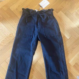 Something Navy Black Agnes Paperbag Denim